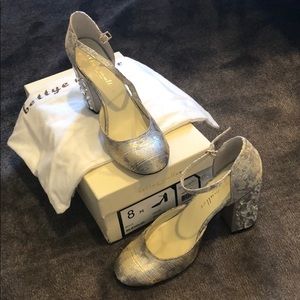 Bettye Muller Bejeweled Gold Heel